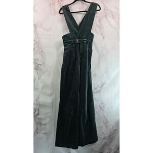 Anthropologie Jumpsuit Womens 29 Green Corduoy Boot Bib Overalls Dark Forest